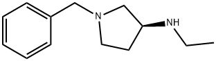(3S)-(+)-1-ベンジル-3-(エチルアミノ)ピロリジン 化学構造式
