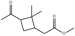 methyl 3-acetyl-2,2-dimethylcyclobutaneacetate Structure