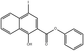 1-Hydroxy-4-iodo-2-naphthoic acid phenyl ester Structure