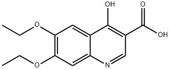6,7-diethoxy-4-oxo-1,4-dihydroquinoline-3-carboxylic acid Struktur