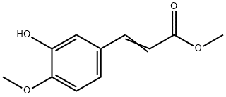 3-メトキシ-4-ヒドロキシ-trans-けい皮酸メチル 化学構造式