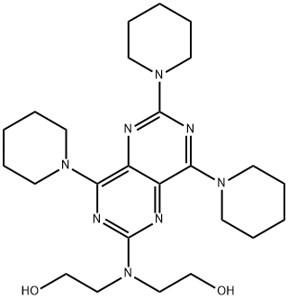 ジピリダモールトリピペリジン 化学構造式