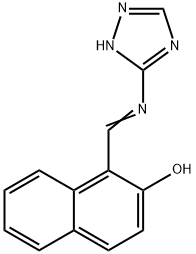 1-[(E)-(1H-1,2,4-Triazol-3-ylimino)methyl]-2-naphthol Structure