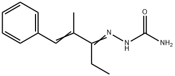 2-Methyl-1-phenyl-1-penten-3-one semicarbazone Structure