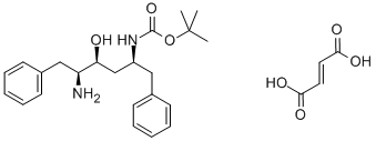 [2S,3S,5S]-2-Amino-3-hydroxy-5-tert-butyloxycarbonylamino-1,6-diphenylhexane fumarate salt Structure