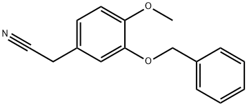 (3-BENZYLOXY-4-METHOXY-PHENYL)-ACETONITRILE 化学構造式