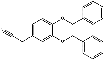 3,4-ジベンジルオキシフェニルアセトニトリル 化学構造式