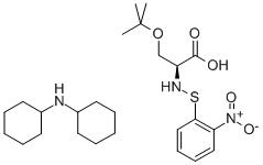 O-tert-ブチル-N-[(2-ニトロフェニル)チオ]-L-セリン・ジシクロヘキシルアミン 化学構造式