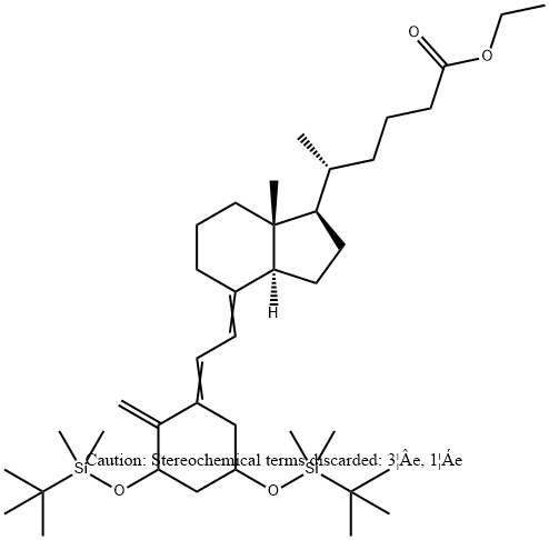 (5R)-ethyl 5-((1R,3aS,7aR)-4-((E)-2-((3S,5R)-3,5-bis(tert-butyldiMethylsilyloxy)-2-Methylenecyclohexylidene)ethyl)-7a-Methyloctahydro-1H-inden-1-yl)hexanoate Struktur