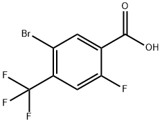 5-溴-2-氟-4-(三氟甲基)苯甲酸, 1699741-92-8, 结构式