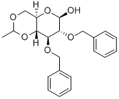 2,3-DI-O-BENZYL-4,6-O-ETHYLIDENE-BETA-D-GLUCOPYRANOSE Structure