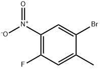 1-Bromo-4-fluoro-2-methyl-5-nitrobenzene, 5-Bromo-2-fluoro-4-methylnitrobenzene Struktur