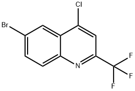 6-ブロモ-4-クロロ-2-(トリフルオロメチル)キノリン 塩化物 臭化物 化学構造式