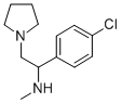 [1-(4-氯-苯基)-2-吡咯烷-1-乙基]-甲胺, 170119-33-2, 结构式