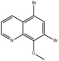 5,7-ジブロモ-8-メトキシキノリン 化学構造式
