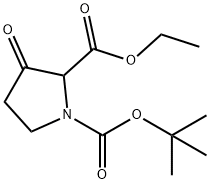 N-BOC-3-氧代吡咯烷-2-甲酸乙酯 结构式