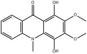 1,4-Dihydroxy-2,3-dimethoxy-10-methylacridin-9(10H)-one Structure