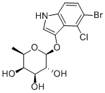 5-ブロモ-4-クロロ-3-インドリル-Β-D-フコピラノシド 化学構造式