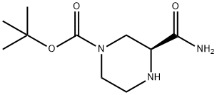 (3S)-3-(氨基羰基)-1-哌嗪羧酸叔丁酯 结构式