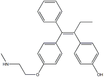 N-Desmethyl-4hydroxy Tamoxifen Structure