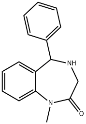 1-甲基-5-苯基-1,3-二氢-2H-1,4-苯并二氮杂-2-酮, 170229-03-5, 结构式