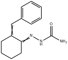 (1E,2E)-2-Benzylidenecyclohexanone semicarbazone Struktur
