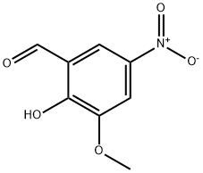 2-ヒドロキシ-5-ニトロ-m-アニスアルデヒド 化学構造式