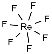 レニウム(VII)ヘプタフルオリド 化学構造式