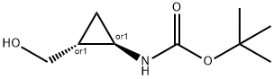 TERT-BUTYL TRANS-(2-HYDROXYMETHYL)CYCLOPROPYLCARBAMATE Structure