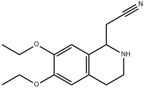 6,7-二乙氧基-1,2,3,4-四氢-1-异喹啉乙腈,170306-62-4,结构式