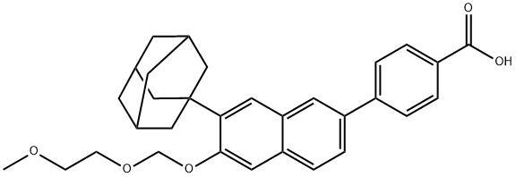 4-[7-(1-adamantyl)-6-(2-methoxyethoxymethoxy)naphthalen-2-yl]benzoic a cid Structure