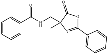 Benzamide,  N-[(4,5-dihydro-4-methyl-5-oxo-2-phenyl-4-oxazolyl)methyl]- Struktur