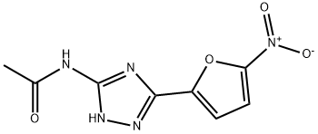 N-[5-(5-Nitro-2-furanyl)-1H-1,2,4-triazol-3-yl]acetamide Struktur