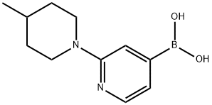 (2-(4-メチルピペリジン-1-イル)ピリジン-4-イル)ボロン酸 化学構造式