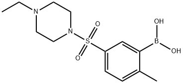 (5-((4-乙基哌嗪-1-基)磺酰)-2-甲基苯基)硼酸,1704122-16-6,结构式
