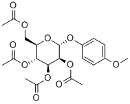 4-メトキシフェニル 2,3,4,6-テトラ-O-アセチル-α-D-マンノピラノシド 化学構造式