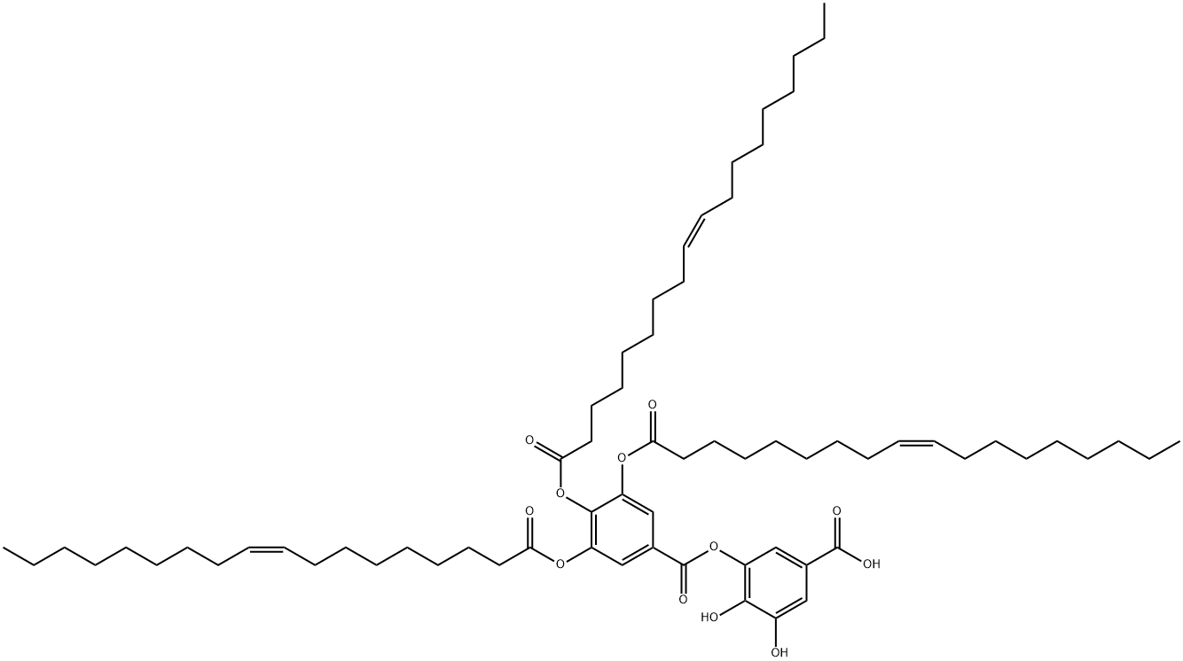 棓酰棓酸三油酸酯, 17048-39-4, 结构式
