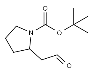 1-PYRROLIDINECARBOXYLIC ACID, 2-(2-OXOETHYL)-, 1,1-DIMETHYLETHYL ESTER Structure