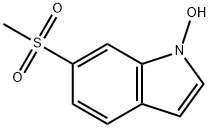 1-ヒドロキシ-6-メチルスルホニルインドール 化学構造式