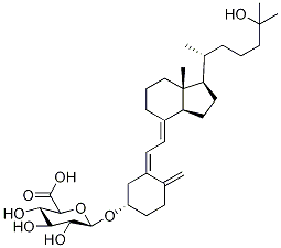 25-HydroxyvitaMin D3 3-Glucuronide 结构式
