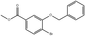 3-(苄氧基)-4-溴苯甲酸甲酯 结构式