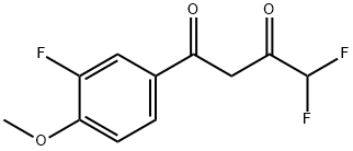 4,4-difluoro-1-(3-fluoro-4-methoxyphenyl)butane-1,3-dione Struktur