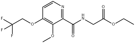 GLYCINE, N-[[3-METHOXY-4-(2,2,2-TRIFLUOROETHOXY)-2-PYRIDINYL]CARBONYL]-, ETHYL ESTER Structure