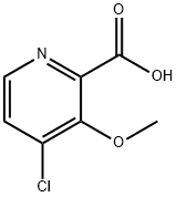 4-クロロ-3-メトキシピリジン-2-カルボン酸 化学構造式
