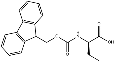 FMOC-D-Α-アミノ酪酸 化学構造式