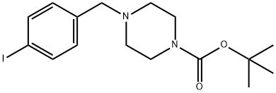 TERT-BUTYL 4-(4-IODOBENZYL)PIPERAZINE-1-CARBOXYLATE, 1706437-45-7, 结构式