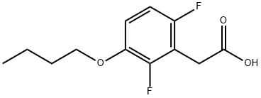 3-Butoxy-2,6-difluorophenylaceticacid Struktur