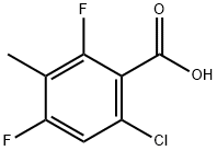 6-Chloro-2,4-difluoro-3-methylbenzoic acid Struktur
