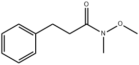 N-メトキシ-N-メチル-3-フェニルプロパンアミド 化学構造式