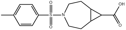 4-tosyl-4-azabicyclo[5.1.0]octane-8-carboxylic acid Struktur